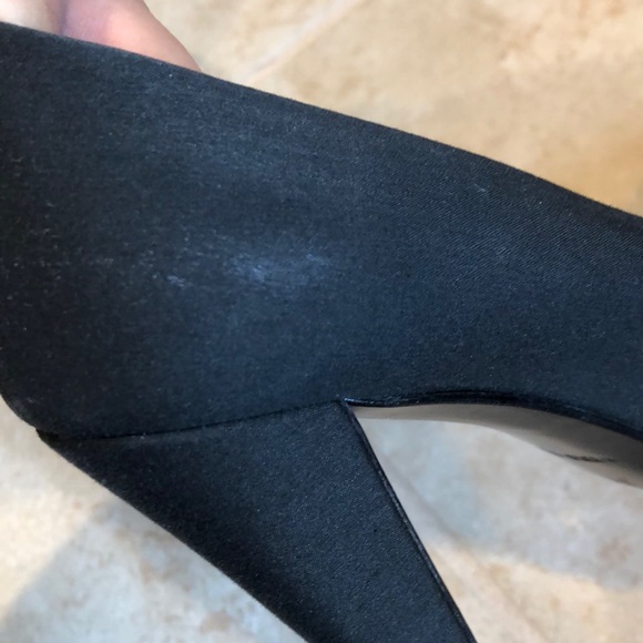 Solid Black Prada Plastic Buckle Heels Sz 37 - Picture 6 of 9